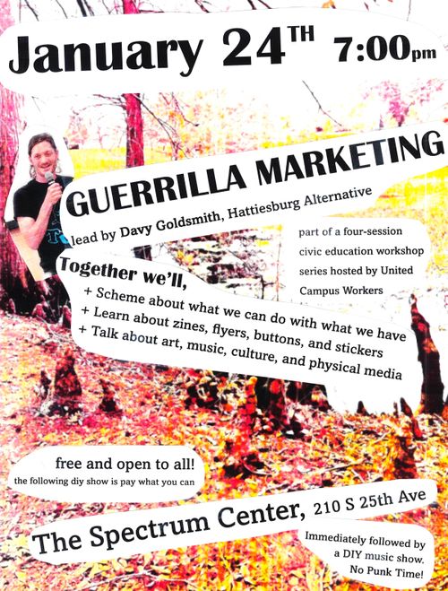 UCW Workshop: Guerrilla Marketing