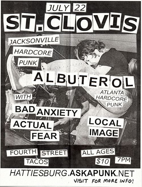 ST.CLOVIS (Jacksonville), ALBUTEROL (Atlanta), ACTUAL FEAR, BAD ANXIETY