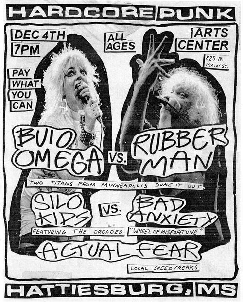 BUIO OMEGA (Mnpls, MI) VS RUBBERMAN (Mnpls,MI), SILO KIDS VS BAD ANXIETY, ACTUAL FEAR