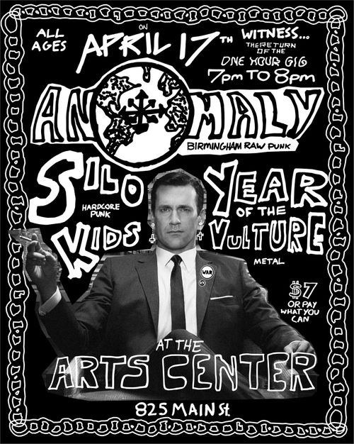 ONE HOUR GIG with ANOMALY (BHAM), SILO KIDS, YEAR OF THE VULTURE