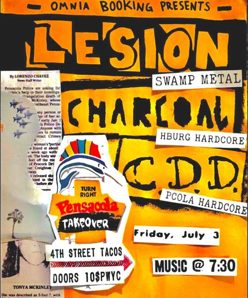 Charcoal, Lesion, and Caca Del Diablo at Fourth Street Tacos