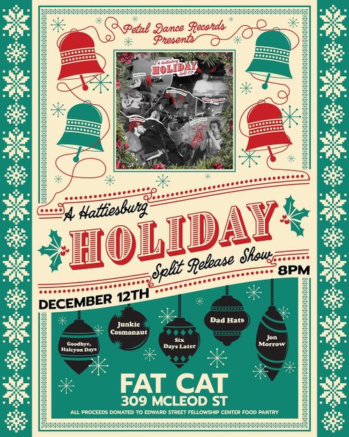 Petal Dance Records Split Release Show | Goodbye, Halcyon Days, Junkie Cosmonaut, Six Days Later, Dad Hats, Jon Morrorow