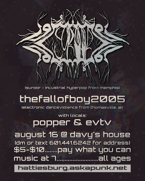 SUROOR (memphis), THEFALLOFBOY (thomasville, al), POPPER, EVTV